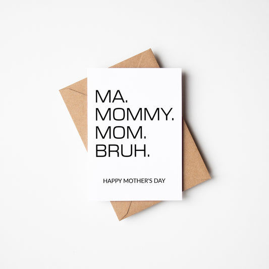 Ma to Bruh US Version - Greeting Card