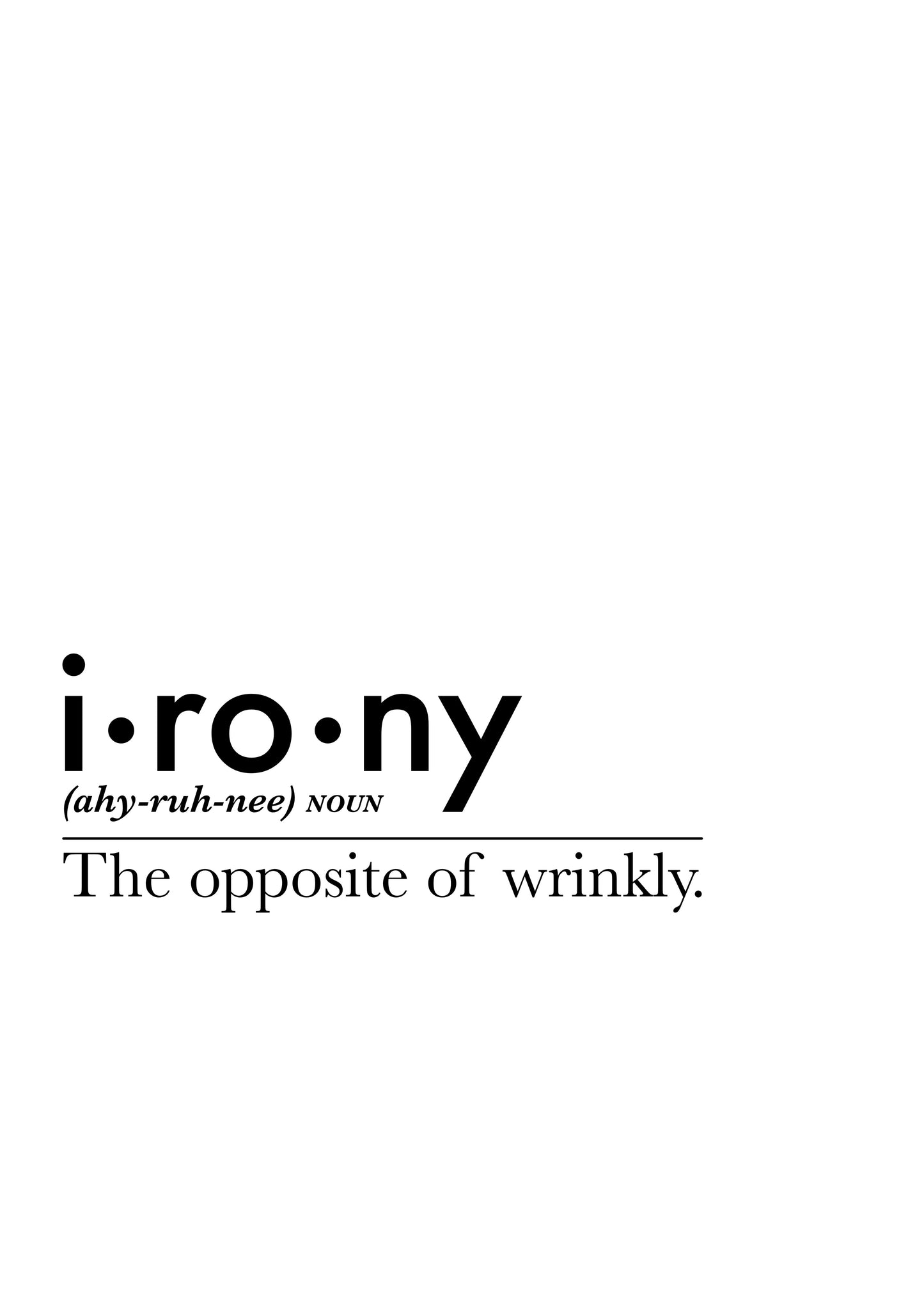 Irony Definition - Printable Art