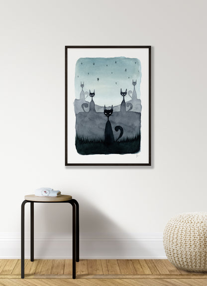 Twilight Cats - Printable Art