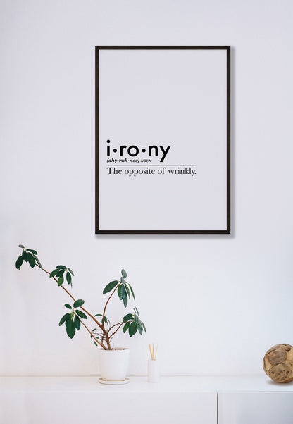 Irony Definition - Printable Art