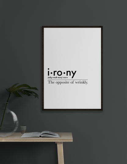 Irony Definition - Printable Art