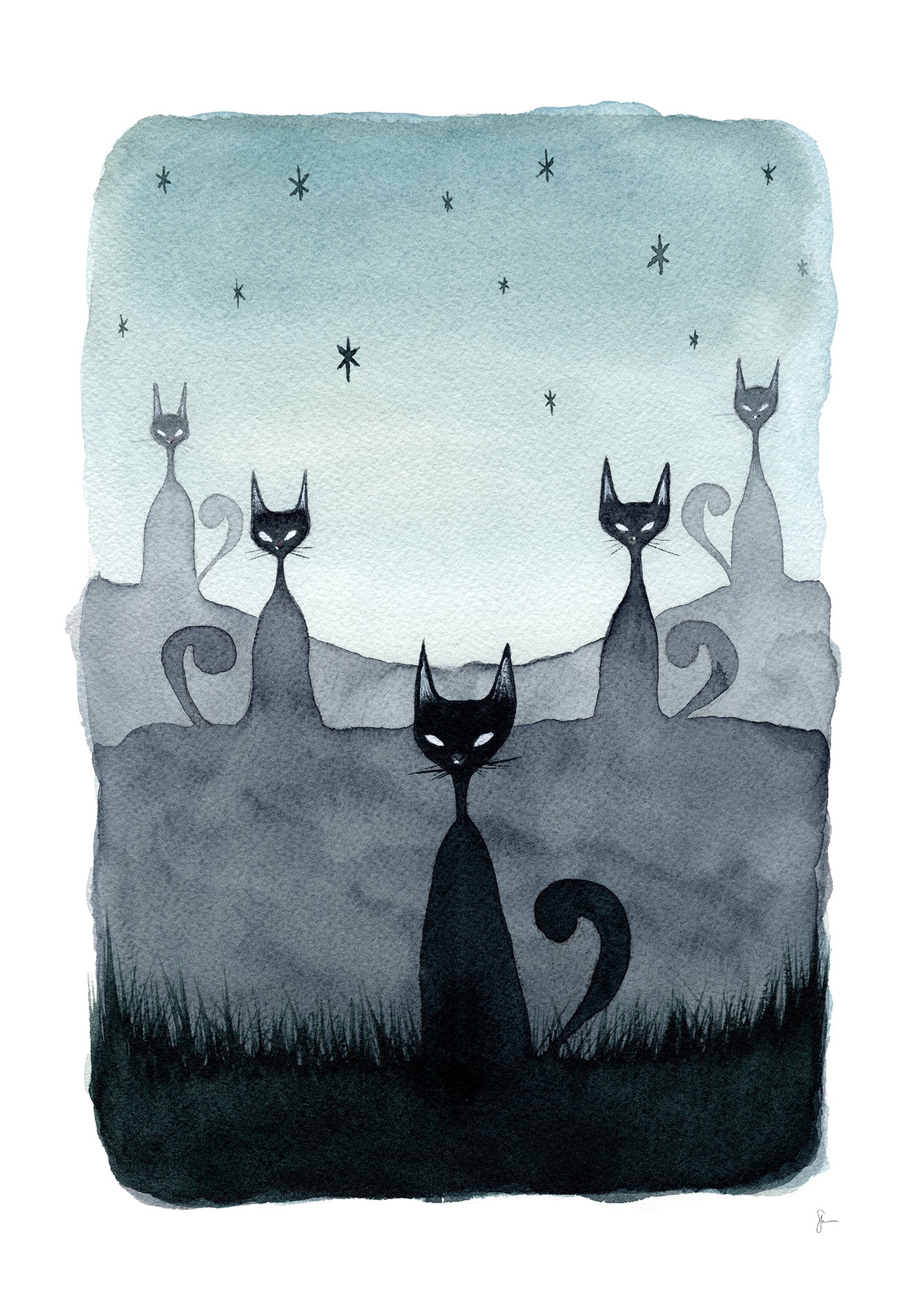 Twilight Cats - Printable Art