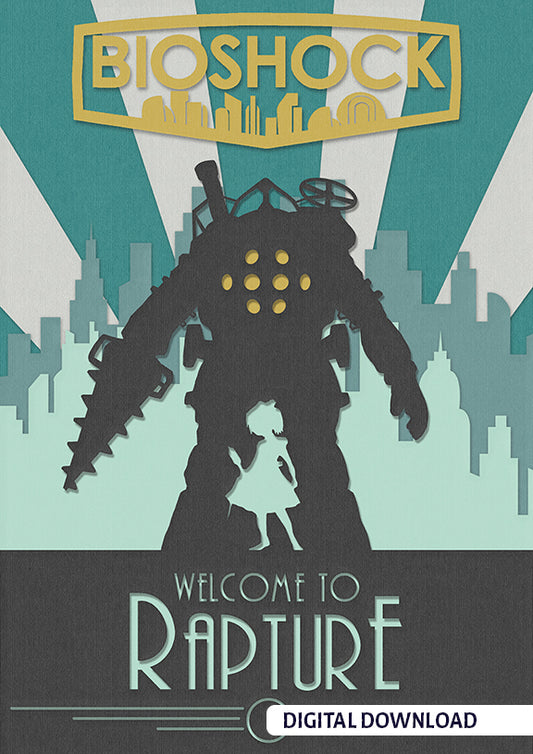 Bioshock Paper Cut  - Printable Art