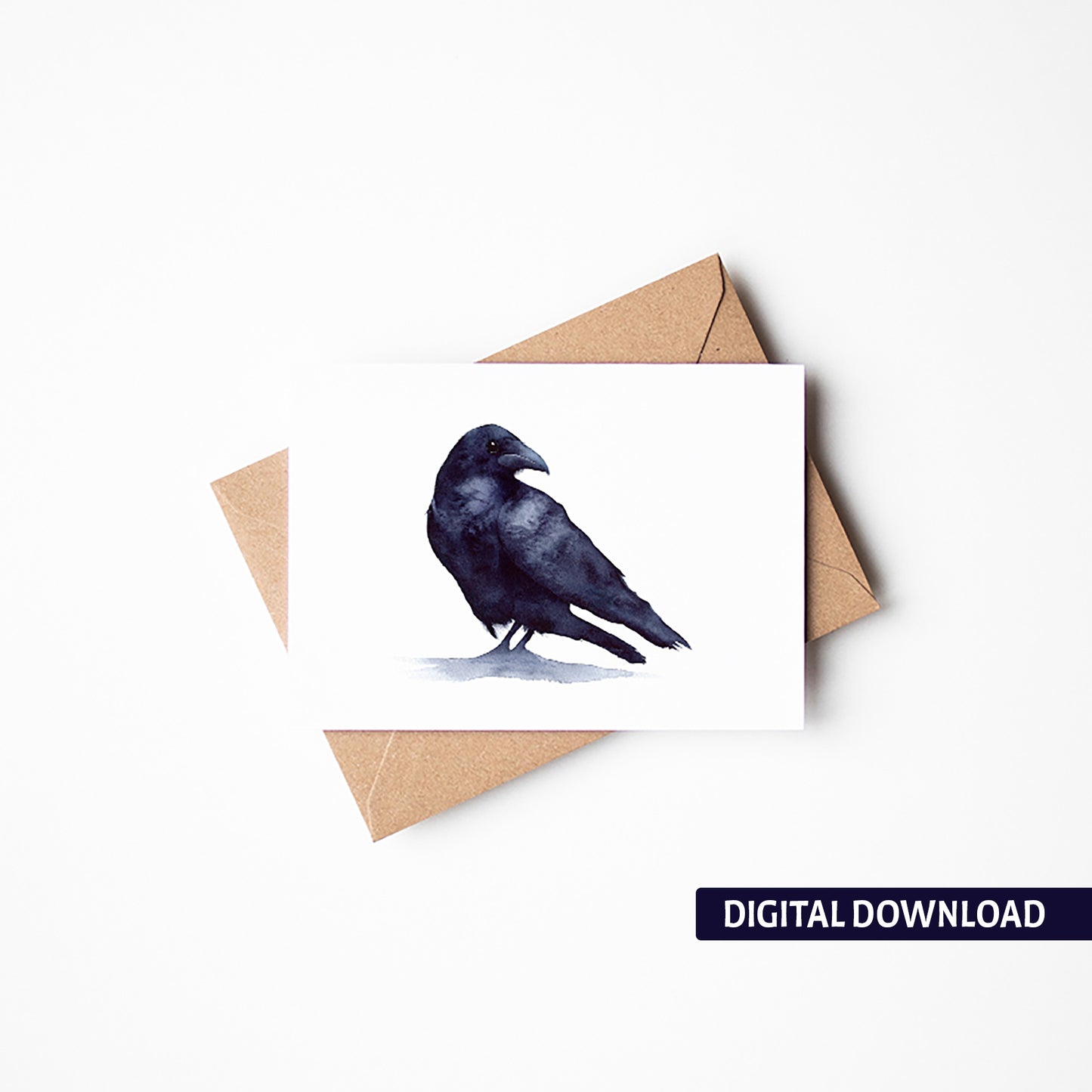 Raven - Printable Greeting Card