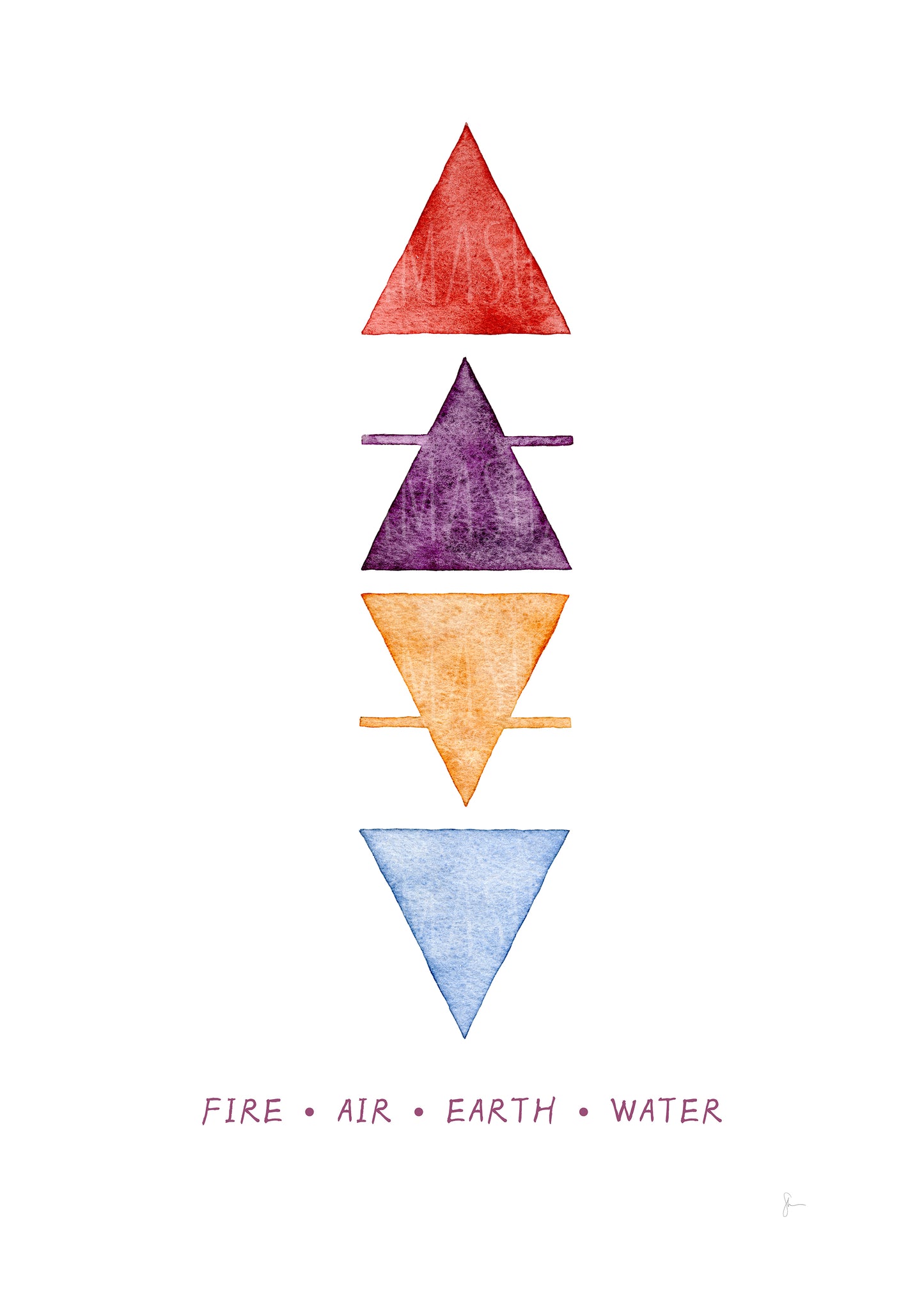 Four Elements - Greeting Card