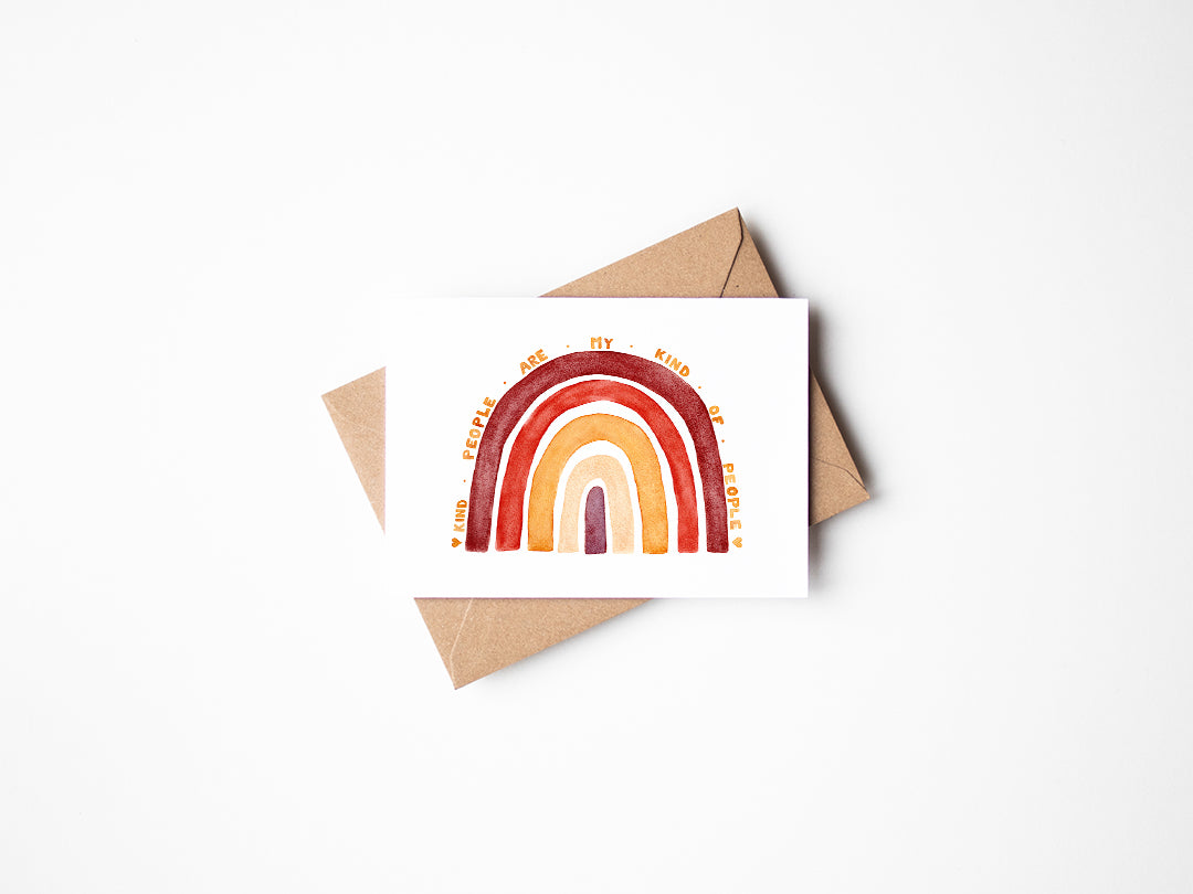 Kind People Rainbow - Greeting Card