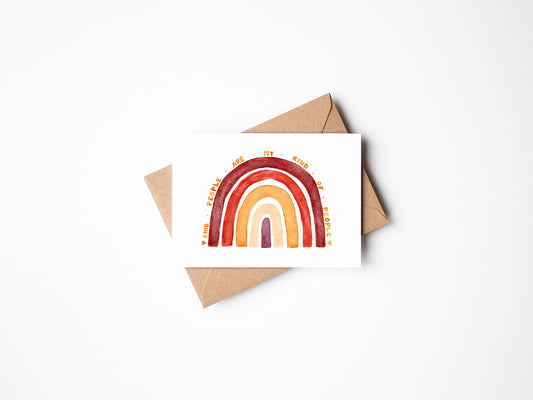 Kind People Rainbow - Greeting Card