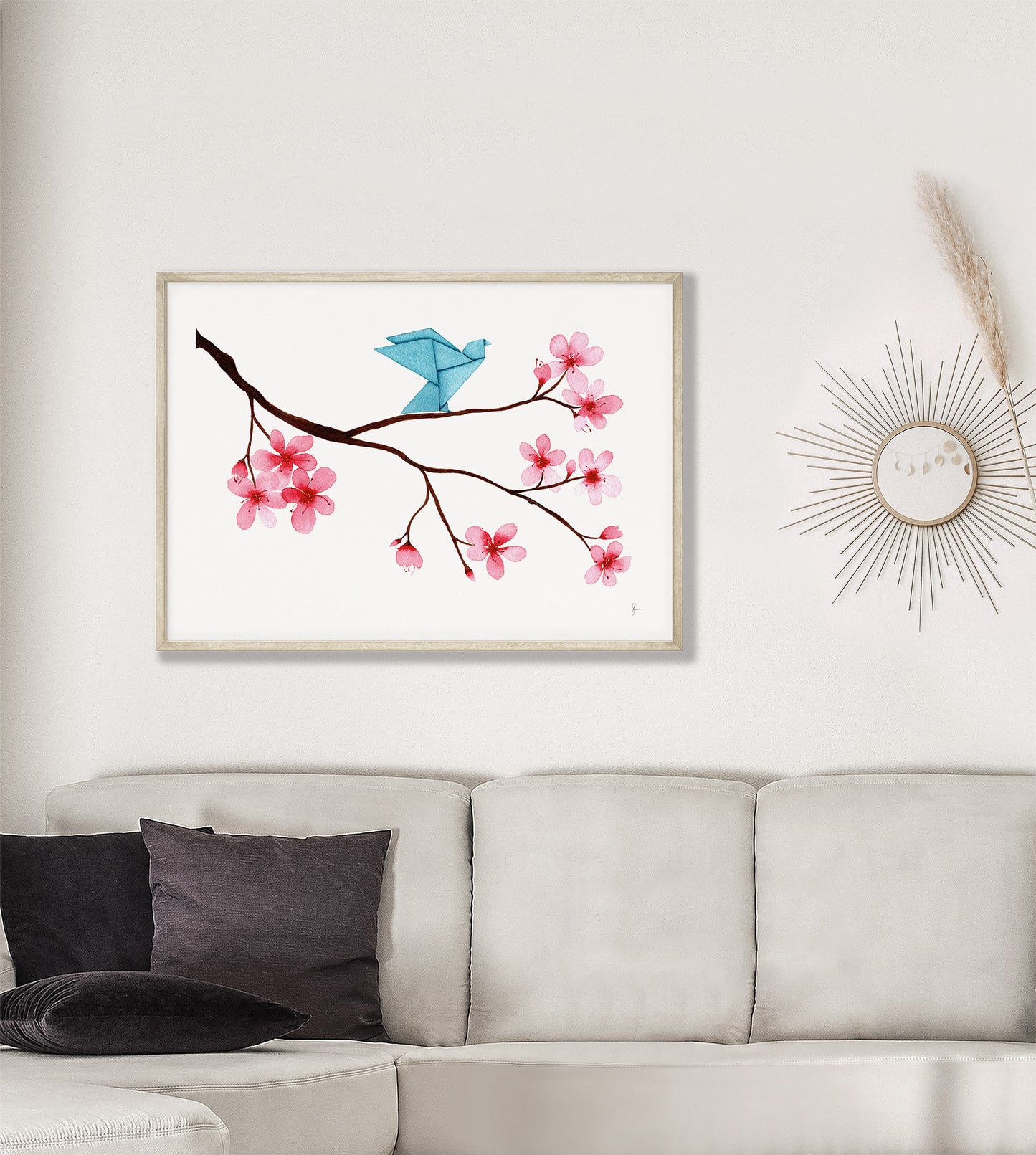 Blue Bird Blossom - Print