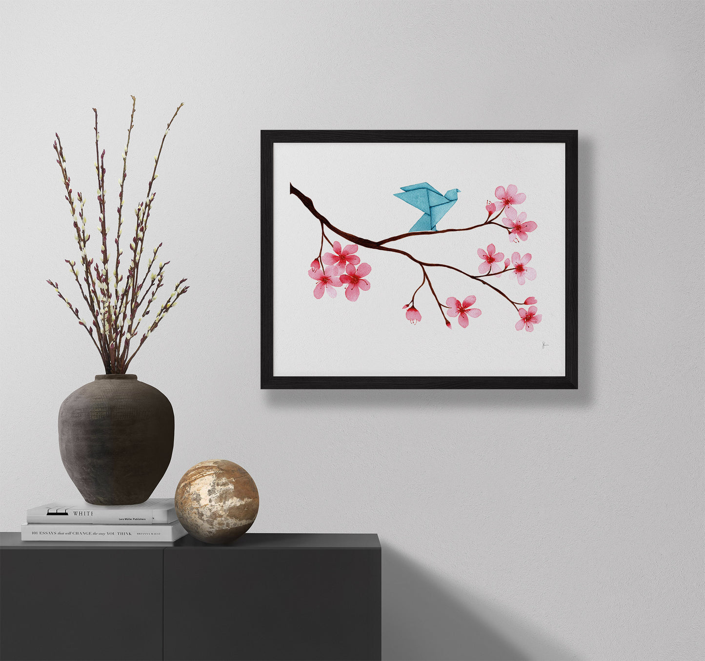 Blue Bird Blossom - Print