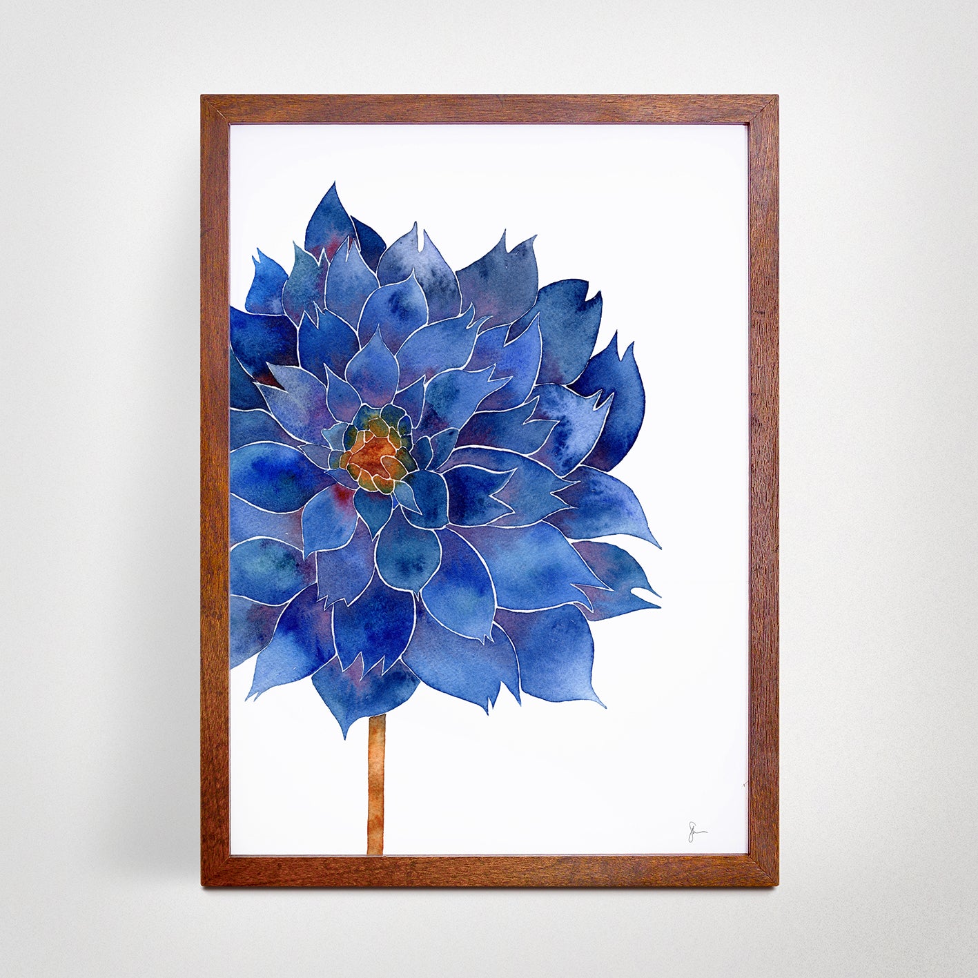 Blue Dahlia - Print