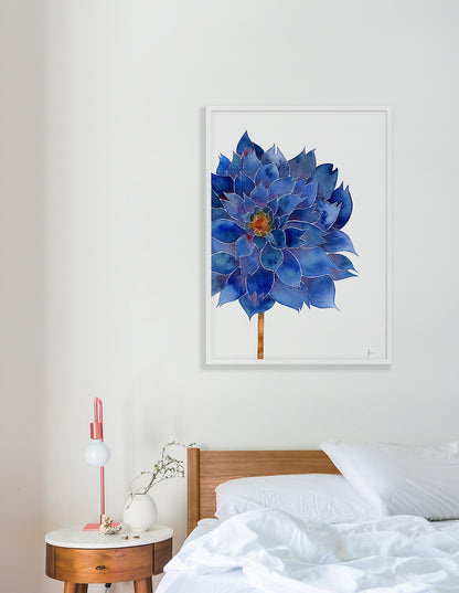 Blue Dahlia - Print