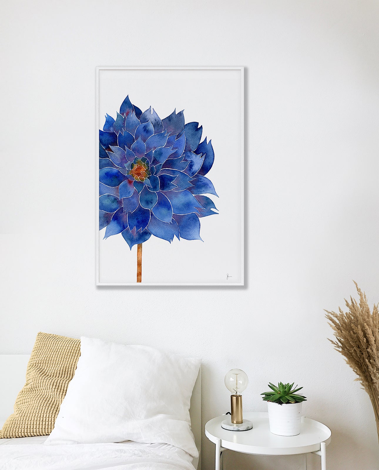 Blue Dahlia - Print