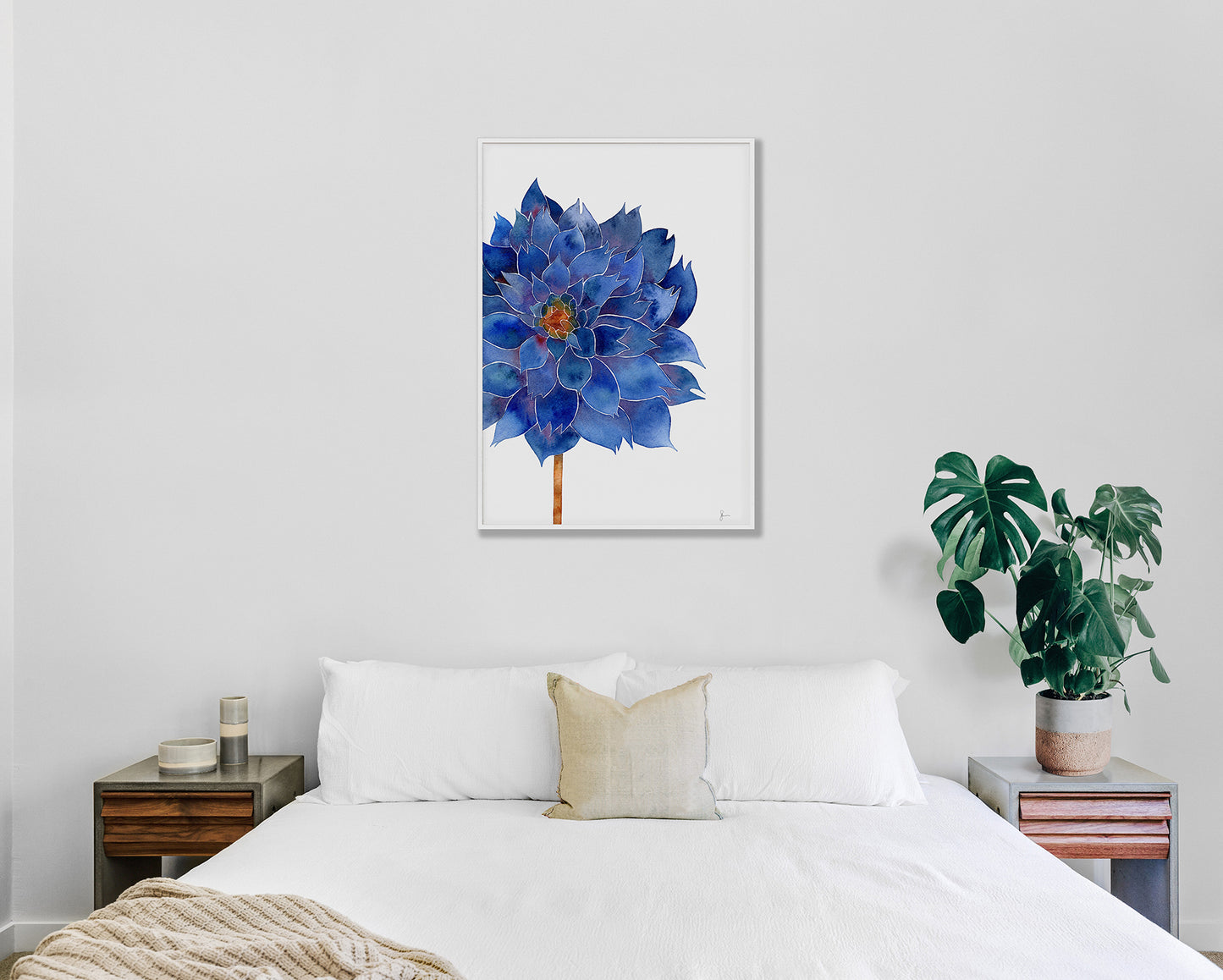 Blue Dahlia - Print